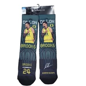 New With Tags! Collectible Strideline Oregon Ducks Dillon Brooks Socks Size M/L